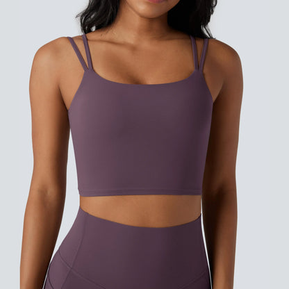 Halara Ultrasculpt™ Double Straps Twisted Backless Cropped Yoga Tank Top