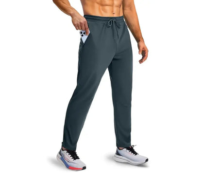 Men'S All-Day Flex Uncuffed Joggers with Zipper Pockets – Lightweight Tapered Stretchy Performance Pants for Travel, Work, Golf & Everyday Wear Fathersdaygift