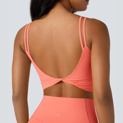 Halara Ultrasculpt™ Double Straps Twisted Backless Cropped Yoga Tank Top
