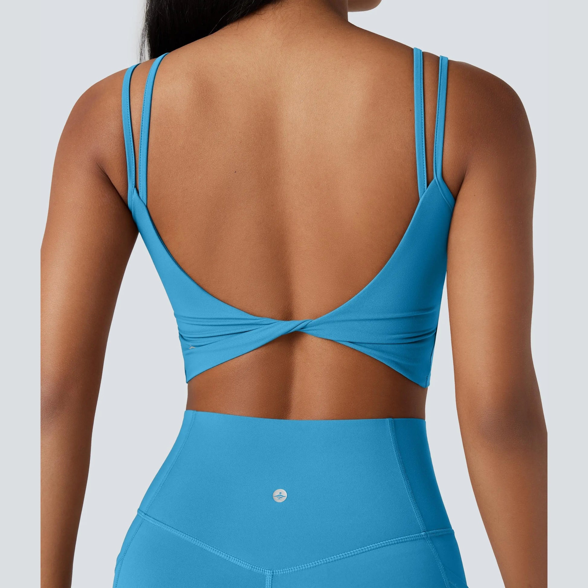 Halara Ultrasculpt™ Double Straps Twisted Backless Cropped Yoga Tank Top