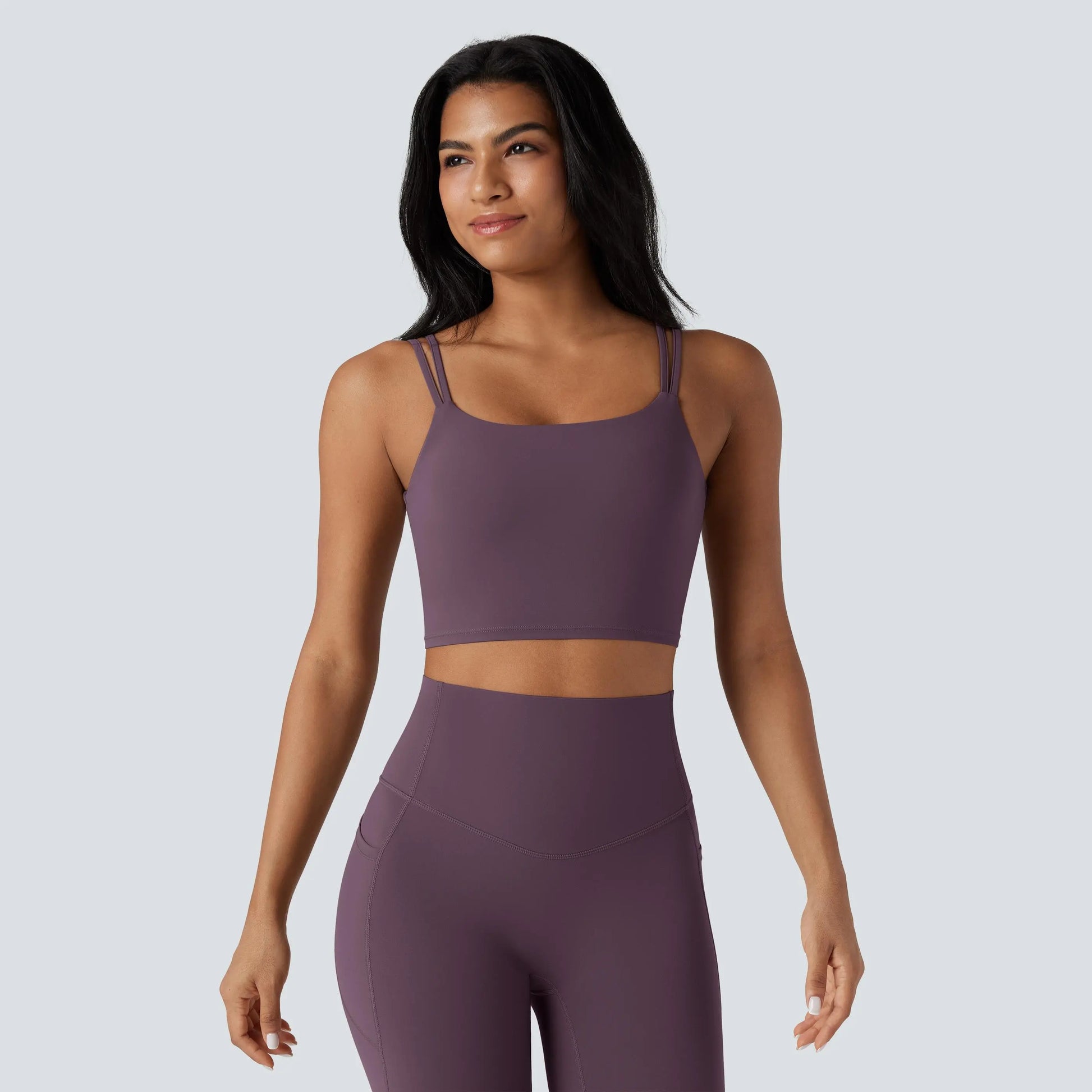 Halara Ultrasculpt™ Double Straps Twisted Backless Cropped Yoga Tank Top