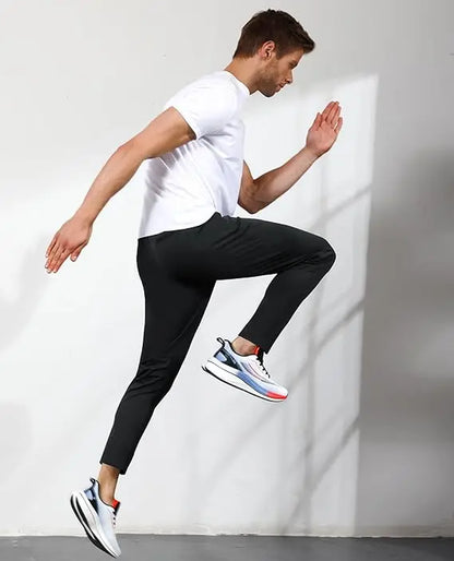 Men'S All-Day Flex Uncuffed Joggers with Zipper Pockets – Lightweight Tapered Stretchy Performance Pants for Travel, Work, Golf & Everyday Wear Fathersdaygift